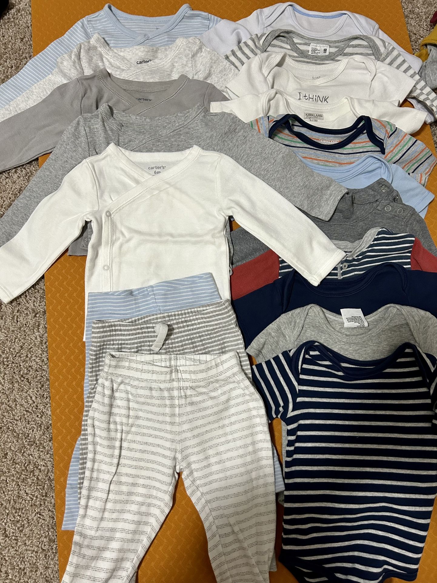 19 Pieces Baby Boy 6-12m Clothes With free gifts (3 Aden and Anais swaddle) 