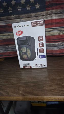 DAEONS,  Bulltooth speaker with 🎤 and lights.