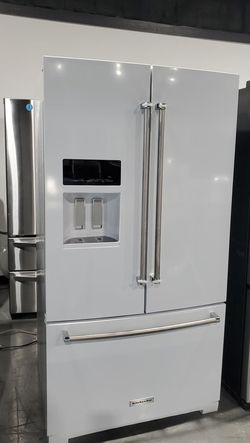 KitchenAid 3 Door White Refrigerator Fridge
