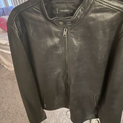 Vintage Lucky Brand Black Leather Jacket – Size Large (L)
