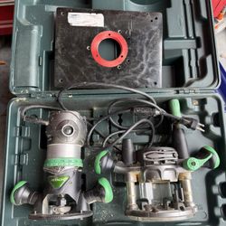Hitachi M12VC Variable Speed Fixed Base Router w plunge Base & Case 