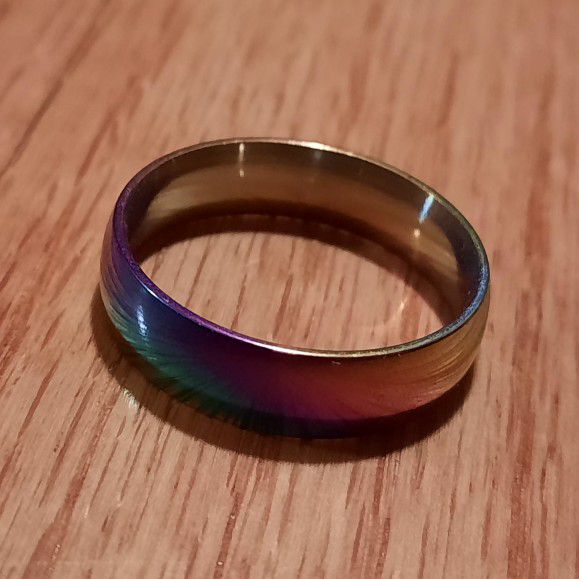 Luxorius Polished Rainbow Ring