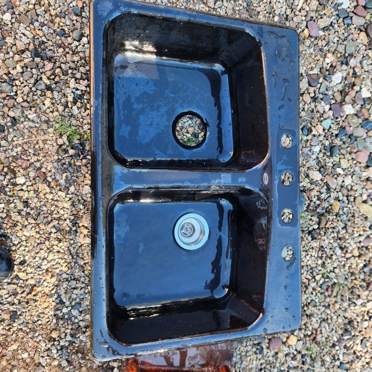 Kohler Black Cast Iron Kitchen Sink