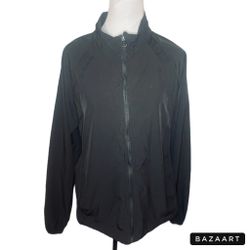 Size L Black yoga stretch Long Sleeve jacket by Vogo Athletic 