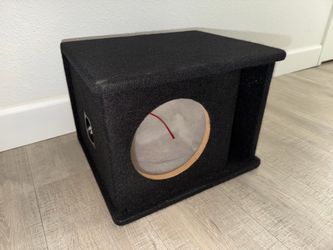 8 Inch Single Horn Ported Subwoofer Box Enclosure, 5/8" MDF, Black Carpet