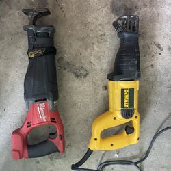 Milwaukee & Dewalt Sawzall 