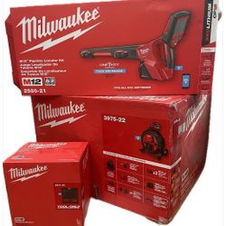 Milwaukee M18 M12 Cordless 200 ft. Pipeline Sewer Inspection Camera System Image Reel Kit w/ 500GB Hub Wireless Monitor & Locator  $9599  