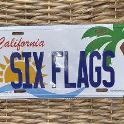 Six Flags California license plate