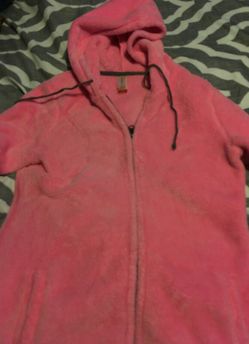 Girls No Boundaries M 7-9 Pink Fleece Sweatjacket