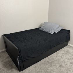 IKEA Brimnes Black Twin Bed 