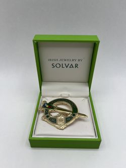 IRISH JEWELRY BY SOLVAR BROOCH ENAMEL. BIDDY MURPHY