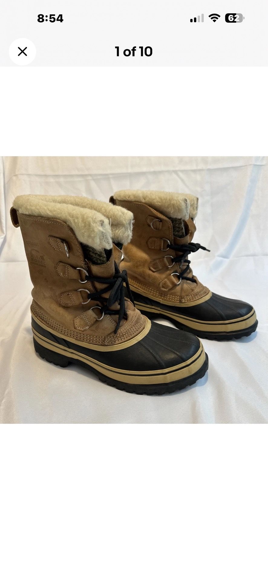 Sorel Wms Caribou Boots sz 9