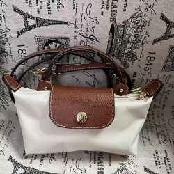 Longchamp Women Paper Brown Le Pliage Original Pouch With Handle