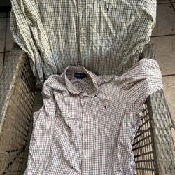 lot of 2 ralph lauren classic fit plaid button shirt 2xl