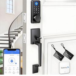 Brand New WiFi Smart Keyless Entry Door Lock Set W/Front Door Handle 