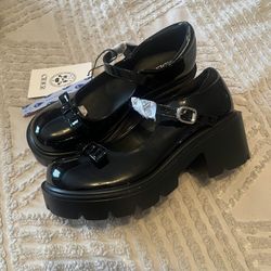 Bow knot Chunky Loafers For Women 8