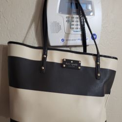 Kate Spade Harmony Black And Cream Tote Bag