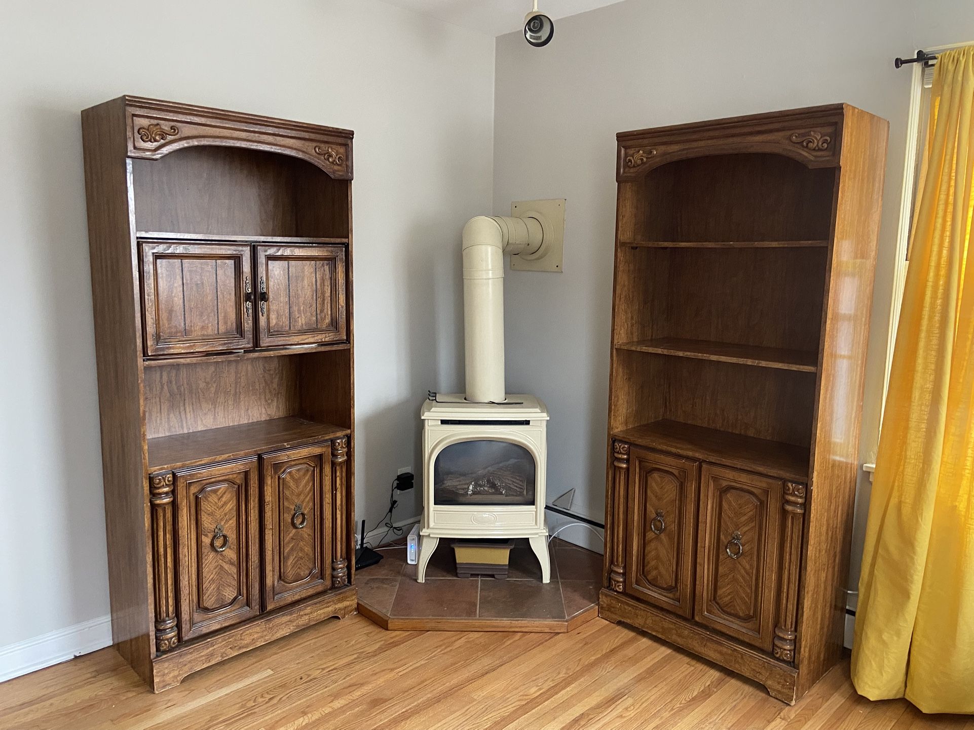 Armoire (2 Matching) with Cabinets