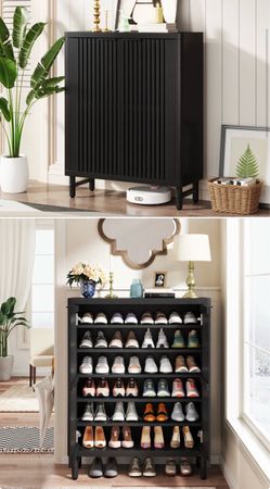 Black Shoe Cabinet
