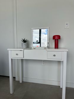 Makeup table with mirror , vanity