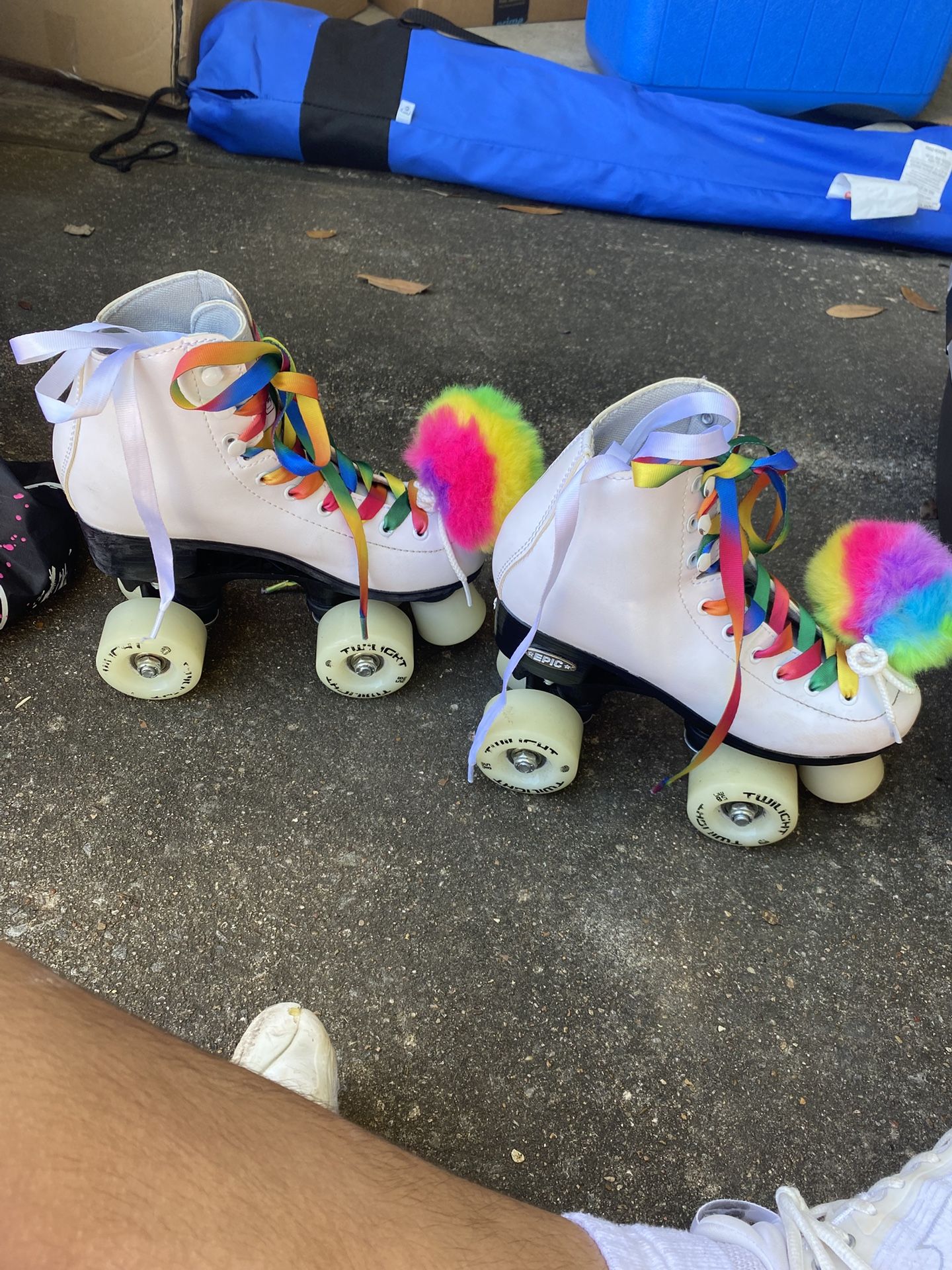 Rainbow Roller Skates