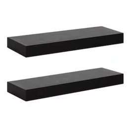Floating shelves 2 pack black 35 1/2 x 11 3/4