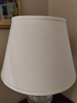 2 "0FF WHITE" LINEN LAMP SHADES F0R $20