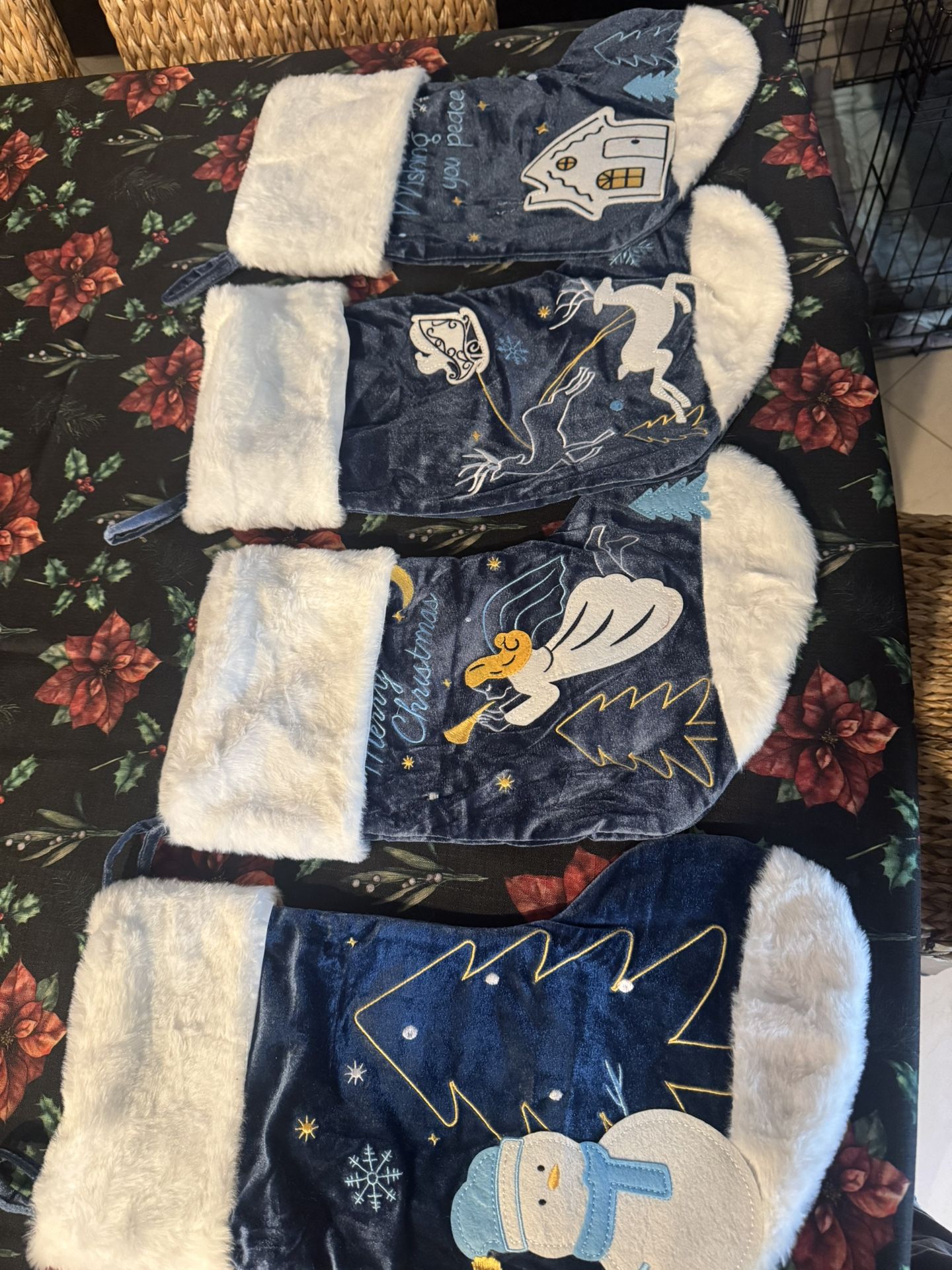 Set Of 4 Christmas Stockings (New)