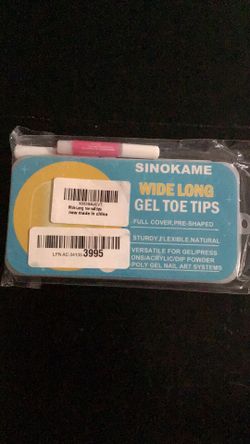 Gel toe nail tips.