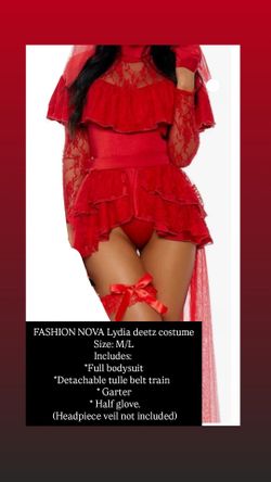 FASHION NOVA Lydia deetz costume size M/L *read description
