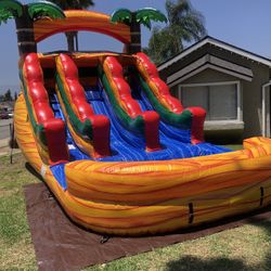 Dual Lane Water Slide!