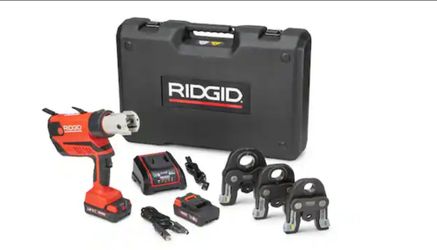 Ridgid RP 350 Steel Press Tool Kit 1/2"-1 with Two 18V Batteries & Charger 70138