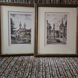 VTG SAINT GALLEN Print SWITZERLAND  SIGNED