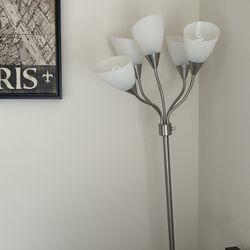 Multi Head Floor Lamp In Silver