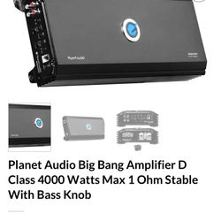 Car Amp 1 Channel 4000 Watt 