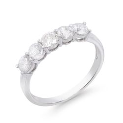 1.01 (CTW) Natural Diamond 14K White Gold Ring, G-H, SI-I1, I2 | Estimated Value $9,680 (IGI)
