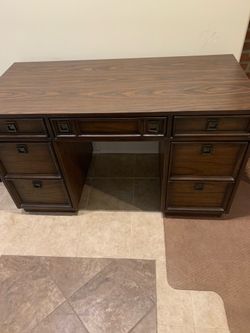 Vintage wooden executive desk