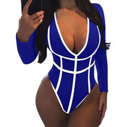 NEW Women’s Blue Bodysuit Jumpsuit 