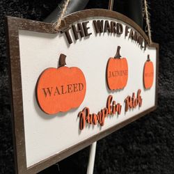 Handmade Family Hanging Pumpkin Patch