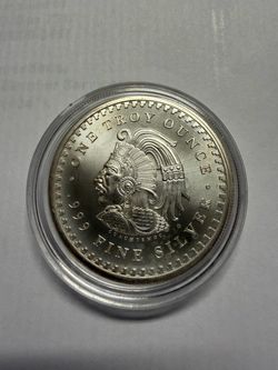 Cuauhtemoc 1 Troy Oz .999 Fine Silver Round