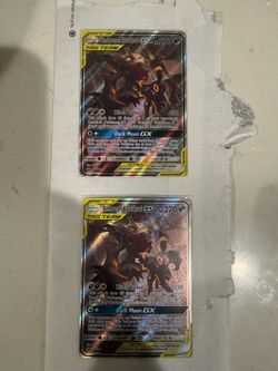 Umbreon & Darkrai GX tag team sun and moon promo Pokemon card