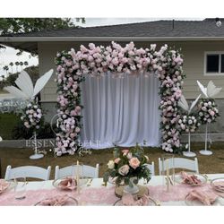 Square Flower Arch And LED Butterflies 