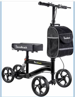 BlessReach Economy Knee Scooter, Steerable Knee Walker, Foldable Knee Scooters for Foot Injuries.