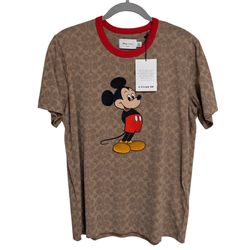 Disney x Coach Mickey Mouse brown T-shirt