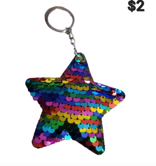 Brand New Reversible Sequinned Keychains 