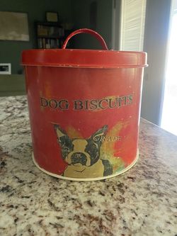 Red Boston Terrier Canister