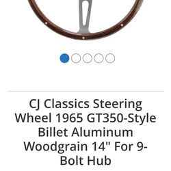 14-in steering wheel wood 9 bolt