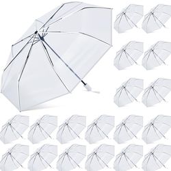 New 18 Pcs Clear Wedding Umbrellas