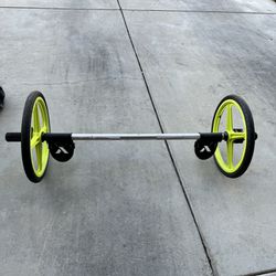 AXLE Versatile Fully Collapsible Lightweight Olympic Barbell with Weighted Olympic