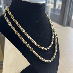 14k Rope Necklace 